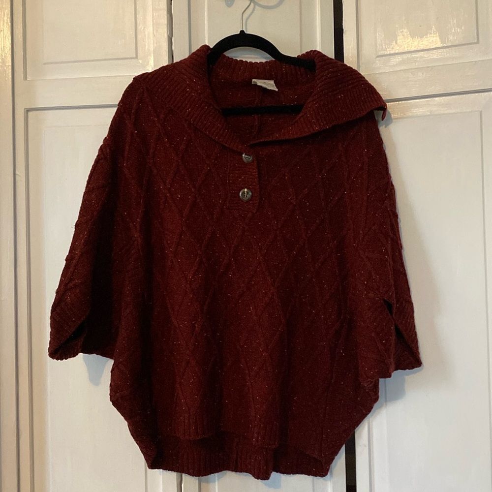 St John’s bay knitted cape.  Size M.  Outerwear for fall